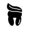 Teeth human silhouette style icon