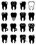 Teeth icons set