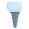 Teeth implant icon cartoon vector. Oral surgery