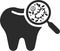 Teeth infection icon, Teeth icon, Dental problem black vector icon.