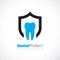 Teeth protection dental vector logo