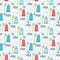 Teeth seamless pattern. Vector illustration.