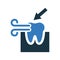 Teeth sensitivity icon. Simple editable vector graphics