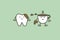 Teeth are smudged from coffee, plaque and yellow tooth concept
