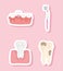 teeth sticker set