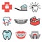 Teeth and stomatology icons