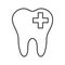 Teeth treatment linear icon