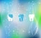 Teeth treatment symbol background