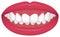 Teeth trouble  bite type / crooked teeth  vector illustration /Deep bite
