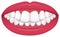 Teeth trouble  bite type / crooked teeth  vector illustration /Overbite Back teeth