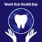 Teeth and World Vector, World Oral Health Day Design Concept held on March 3rd. suitable for posters, banners, greeting cards. Vec