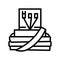 tefillin phylacteries line icon vector illustration