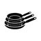 Teflon cooking utensil symbol icon, illustration design template