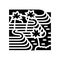 tegallalang rice terraces glyph icon vector illustration