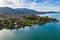 Tegernsee, Germany. Lake Tegernsee in Rottach-Egern (Bavaria), Germany near the Austrian border. Aerial view of the lake \\\