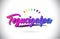 Tegucigalpa Welcome To Word Text with Creative Purple Pink Handwritten Font and Swoosh Shape Design Vector