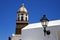 Teguis spain the terrace church bell tower in