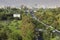 TEHERAN, IRAN - OCTOBER 03, 2016:Tehran skyline and greenery in