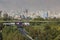 TEHERAN, IRAN - OCTOBER 03, 2016:Tehran skyline and greenery in