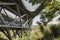 TEHERAN, IRAN - OCTOBER 05, 2016:Tabiat steel bridge connects two public parks by spanning the Modarres highway in northern