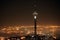 Tehran skyline and Milad Tower at night