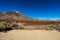 Teide National Park, Tenerife, Canary Islands - colourful soil of the Montana Blanca volcanic ascent trail, leading up to the 3718