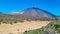 Teide - Scenic view on volcano Pico del Teide seen from Riscos de la Fortaleza, Mount El Teide National Park, Tenerife,