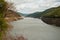 Tejo River, next to Cedillo dam, with a lower water level about 20 meters, due to climate change