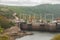 Tejo River, next to Cedillo dam, with a lower water level about 20 meters, due to climate change