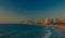 Tel Aviv capital of Israel summer time vacation season panorama landmark landscape sunset evening romantic lighting scenic view on