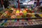 Tel Aviv, Israel - April 20, 2017: Different kinds of jellies on a stall, Carmel market.