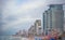 Tel Aviv. Israel. Embankment. Hotels. Beach. Beautiful clouds.