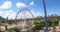 Tel Aviv, Israel - July 13, 2022: Tel Aviv amusement park, Luna Park, POV shot of twisting roller coaster. Tel Aviv