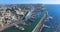 Tel Aviv - Jaffa, Aerial Footage drone Moving shot From Jaffa port to The Mediterranean Sea