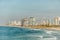 Tel-Aviv landscape view on the modern urban city. Summer panorama