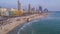 Tel aviv promenade, Israel, aerial drone view