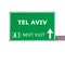 TEL AVIV road sign isolated on white