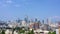 Tel Aviv skyline and skyscrapers seen from neighbouring city houses of Ramat Gan.