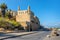 Tel Aviv Yafo, Gush Dan / Israel - 2017/10/11: The Sea Mosque - Al-Bahr - at Retzif HaAliya HaShniya street at Mediterranean