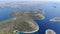 Telascica Nature Park and Kornati National Park in Croatia seen from the air