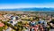 Telavi old town aerial panoramic view