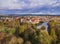 Telc castle in Czech Republic - aerial view