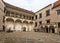 Telc castle empty court with arcade