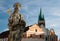 Telc or Teltsch town - statue of st. Margaret