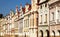 Telc town square with renaissance buildings