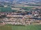 Telc, view on old town a UNESCO world heritage site, Czech republic. Aerial footage