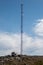 Tele and radio communication mast at Kebnekaise mountain station, Lapland Sweden