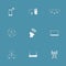 Telecom Communication Vector Icon Set 2