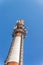 Telecommunication antennas on an old brick chimney. Industrial concept. Modern technology. Cell tower