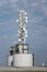 Telecommunication mast with microwave link